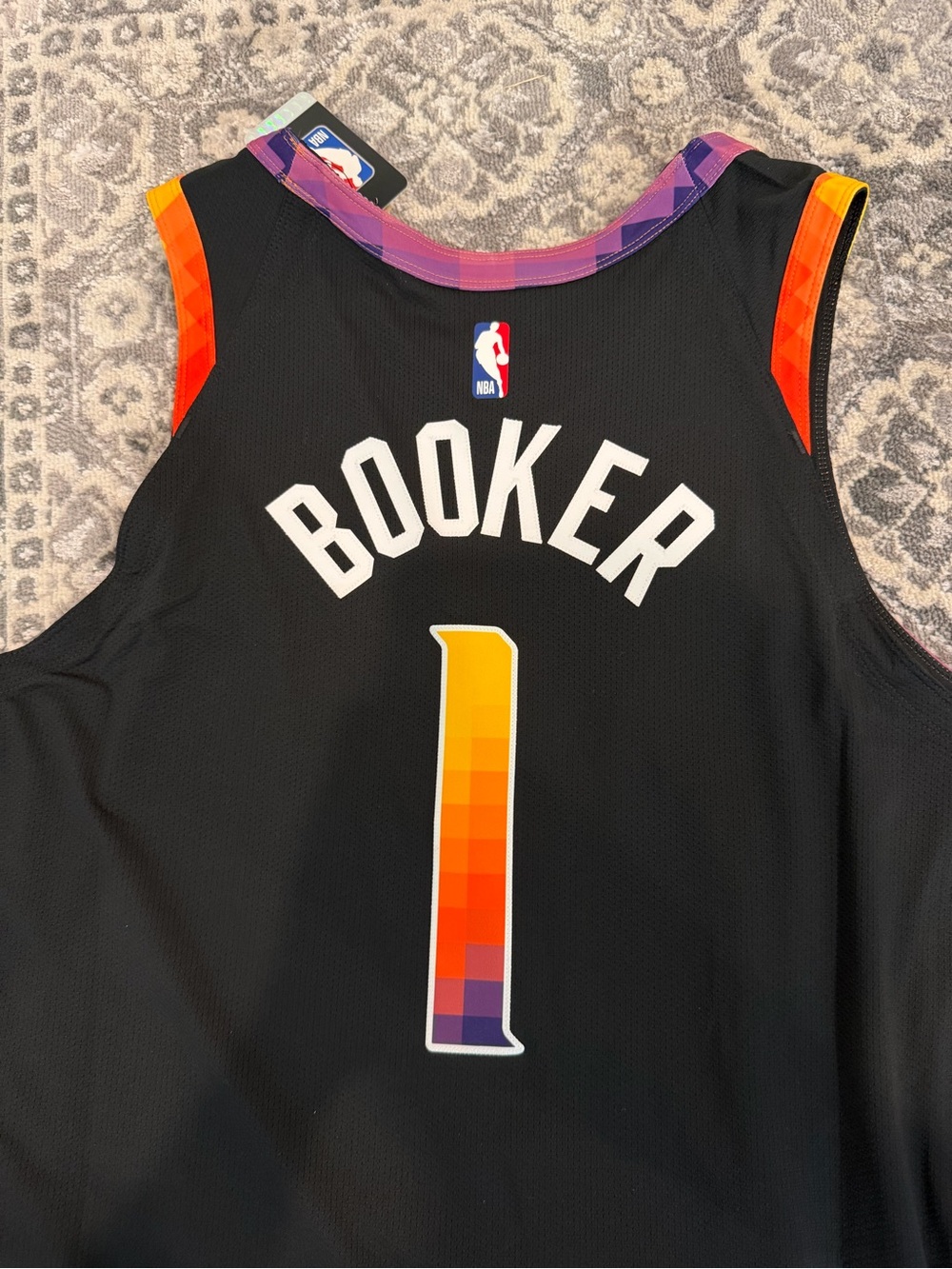 Devin Booker Phoenix Suns Jordan Authentic Jersey Black Size 52 - Picture 9 of 11